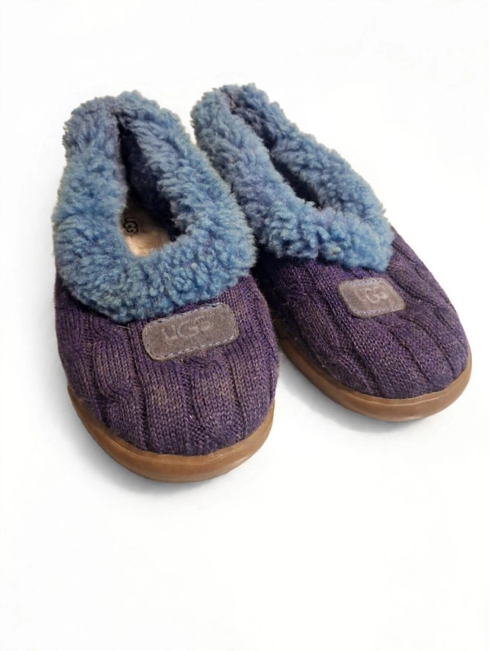 UGG Women's Rylan Knit Slippers Blue SZ 7